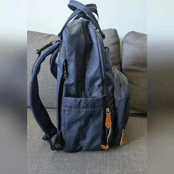 Best Diaper Backpack for Parents on the Go Navy Blue BabbleRoo Original - Picture 7 of 11